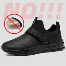 LARNMERN Anti-Slip Work Shoes For Men Kitchen Chef Restaurant One-Legged Sports Shoes Walking Work Shoes Men's Black Work Shoes