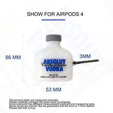 Slogan VODKA EarPhone Box For AirPods 4 3 2 1 Pro Pro2 Earphone Case 3D Vodka Silicone Cartoon Headphone Box With Pendant Cover - VODKA - View 5