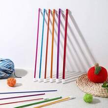 11pcs Tunisian Crochet Hooks, Multicolor Aluminum Afghan Crochet Hooks, 2-8mm Long Crochet Hook Set, Suitable For Beginners (Accessory Colors Random) - Multicolor - View 2