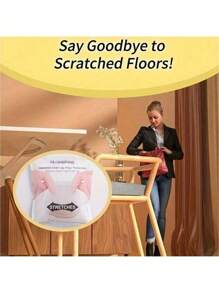 4/8/16/24pcs Non-Slip Clear Chair Leg Covers With Felt, Large Round Chair Floor Protectors, Silicone Chair Leg Floor Protectors, Table Mats, Chair Mats, Small Gadgets For Restaurant, Hotel, Cafes