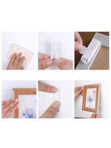 12 Pairs Of Non Drilling Hanging Strips, Double-Sided Tape, No Damage To The Frame And Hanging Device, No Need For Drilling, Suitable For Various Types Of Walls! Suitable For Fixed Decorative Strips And Sticker Hooks In Homes, Such As Hanging Paintings And Posters, Photo Frames, And Decorative Paintings. Can Be Hung For Storage