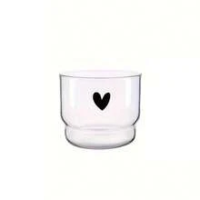 Half-Covered Glass Breakfast Cup, Heart & Smiling Face Pattern - Multipurpose Reusable Round Glass Cup For Milk, Desserts, Cold Drinks - Microwave , Hand Wash Recommended, Holiday Themed For Christmas, Halloween, Easter, Thanksgiving, Valentine's Day - Lead-Free Material, Suitable For Home And Commercial Use - Multicolor - View 11