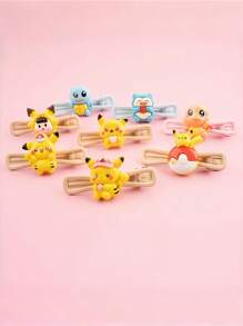 pokemon Accesorio para el cabello con pinza estilo serie Pokémon, adorable dibujo animado de Pikachu, Jenny y Tortuga