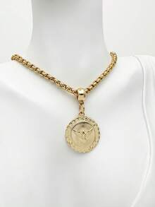 Necklace + Bracelet Cord Chain Women's Pendant Holy Spirit In 925 Silver And 18k Gold Plated - Vàng - Xem 4