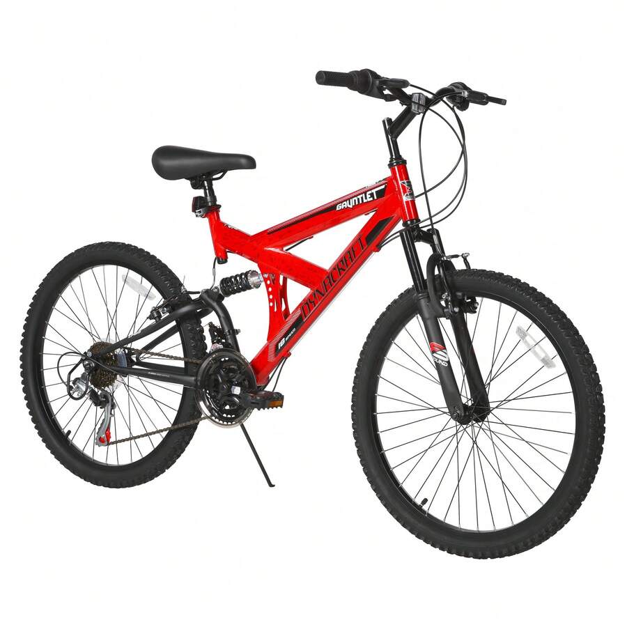 24" Gauntlet Boys Mountain Bike – Adventure-Ready For Ages 12+, Durable & Fun Ride - Red - View 1