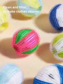 1 st rengöringsboll för husdjurshår, lämplig för tvättmaskin, rengöringsboll för hushållet, fläckborttagningsboll, tvättboll i nylon - Multifärgad - Visa 6