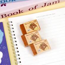 Animal Series Paper Wrapped Erasers, Can Be Cut Into Cross Section With Filling Pattern, Beautiful School Supplies Office Supplies Pencil Case, Automatic Pencil, Doodling Drawing Exam Eraser, Seal, Penguin, Puppy Pattern Cute Erasers, Party Favors Birthday Gifts, School Supplies,Back To School