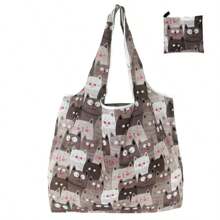 1 Stück (mit Münztasche) modische bedruckte Tragetasche mit großem Fassungsvermögen, tragbare faltbare Einkaufstasche, Schultertasche, wiederverwendbare Tasche