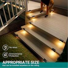 32/24/16/12/8/4-Piece Outdoor Solar Garden Lights – 1 LED Solar Illumination,1100mAh,IP43 Waterproof, Suitable For Home Garden Decor, Stairs, Terraces, Fences, Courtyards, And Wall Decorations – Auto On/Off, Durable, Easy To Install, Warm White Light - 1LED vỏ đen ánh sáng ấm áp - Xem 6