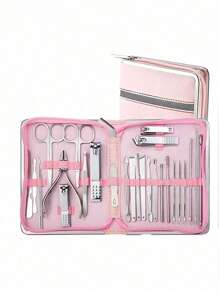 Nail Clipper Kit Manicure Set Stainless Steel Professional Pedicure Kit For Nail Care Tools Fingernails & Toenails With Portable Suitable For Home, Workplace, Outdoor Travel