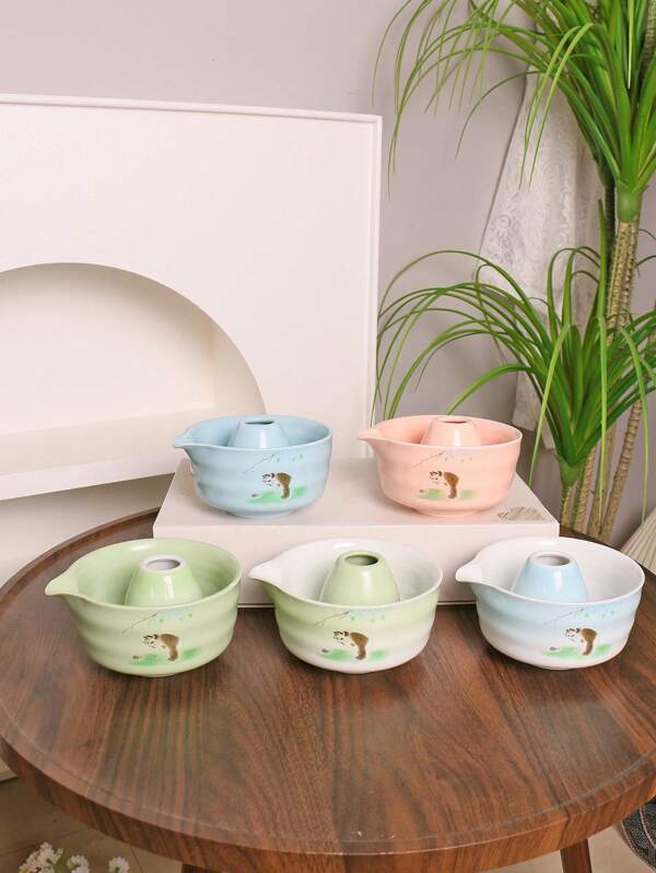 2-Piece Japanese Style Matcha Bowl Set, Cute Cat Pattern Matcha Bowl Set, Traditional Tea Utensils For Home Tea Ceremony, Matcha Set, Suitable For Holiday Gifts, Japanese Style Gift Box Tea Set, Sung Dynasty Matcha Whisk Tool Set Back To School