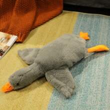 Cuscino peluche oca, morbido e soffice cuscino di animale riempito di cigno, regalo per bambini e amici. 1 pezzo (Bianco 50cm)