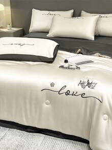 1 件梦幻蝴蝶夏季被子 - 柔软亲肤 100% 超细纤维，奢华刺绣床上用品，带有蝴蝶和花卉图案，可双面使用，四季被子，可机洗