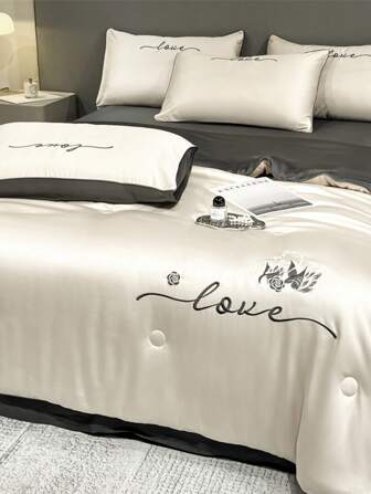 1 件梦幻蝴蝶夏季被子 - 柔软亲肤 100% 超细纤维，奢华刺绣床上用品，带有蝴蝶和花卉图案，可双面使用，四季被子，可机洗