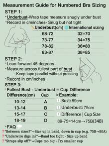 6 Packs Floral Lace Lift Bras - Precision Numbered Fit & Assorted Colors | Underwire Support