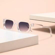 1pc Classic Square Frame Men's Glasses Small Frame Fashion Glasses, Suitable For Carnival Party, Street Photography, Tropical Beach Holiday, Beach Accessories, Beach Toys, Summer Beach Resort, Outdoor, Travel