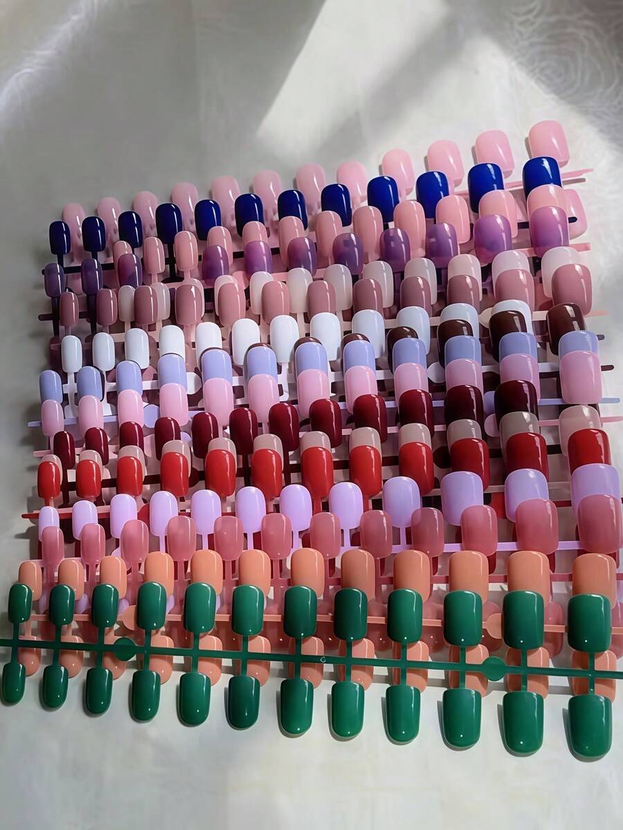 120 件短方形多色发夹，5 件/套相同设计不同颜色，表面光滑，亮色系列，阳光可爱，可重复使用，适合女性节日、派对和日常佩戴按压指甲美甲用品指甲