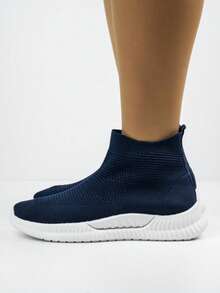 Slip-On-Socken-Sneaker mit gerippter Sohle