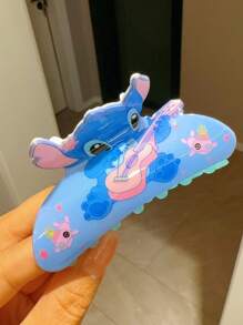 Disney 1 pièce Pinces à cheveux en acrylique style mignon dessin animé Stitch pour queue de cheval, accessoire de mode pour cheveux, accessoire de cheveux élégant