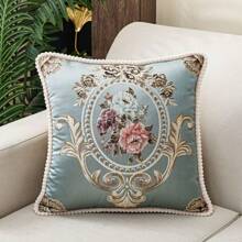 Funda de almohada decorativa bordada vintage europea de 50*50cm, práctica y versátil