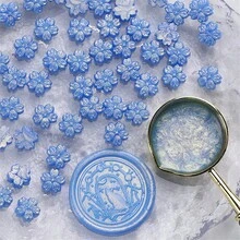 BAOFALI 100 PCS Colorful Aurora Wax Beads For Wax Seal Stamp/100 PCS Sakura Shape Sealing Wax Beads For Wax Seal Stamp