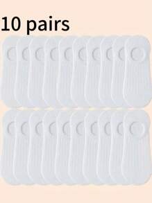 5/10 pares de calcetines invisibles con rayas para mujer, en negro, blanco y gris