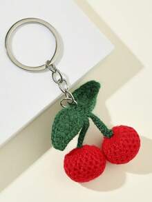 New Stylish Crystal Cherry Pendant Metal Keychain, Suitable For Daily Wear And As A Schoolbag Accessory For Back-To-School Season. It Can Also Serve As A Bag Accessory, And Make A Great Gift For Family, Friends, Classmates, Lovers. It Is Also Suitable As A Birthday Gift, A Gift For Teachers, And A Souvenir. - Black - View 12