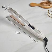 SHINE THERAPY - Plancha para el cabello con infusión de queratina y aceite de argán de 1 pulgada - Plancha plana - Ver 11
