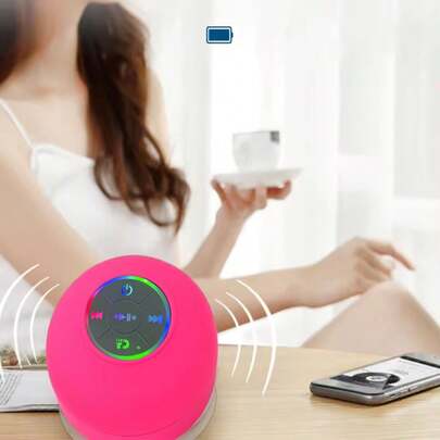 Bathroom Speaker, Mini Wireless Bluetooth Speaker, Electronic Gift Mini Portable Speaker With Suction Cup And Microphone, Suitable For Bathroom, Karaoke Machine, Bathroom Speaker, Wireless Speaker, Yoto Mini, Soundbar, Speaker, Soundbar, Audio System, Audio System, Speaker, Soundbar