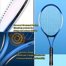 Ultra-Light Aluminum Racket, 1 Tennis Racket; 1 Ball Bag, Aluminum Racket, Ultra-Light And Durable, Large Racket Design, Easy To Hit, Suitable For Beginners And Daily Entertainment, Suitable For Leisure Training, Family Entertainment And Social Sports-69*27.8*2.3cm-Green-Red-Blue-Multiple Colors Optional-Sports-Adult Competition Training-Outdoor Sports - 69*27.8*2.3 - View 8