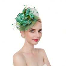 1 Pc Fascinators Hat For Women Tea Party Headband Kentucky Derby Wedding Flower Mesh Hair Clip