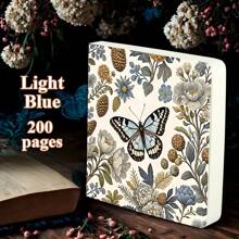 1pc, 200pages, Sketchbook, Butterfly Portable Travel Sketchbook, Blank Picture Book, Artwork, Hand Drawn DIY, Thick Notebook,Planning And Artistic Creation, Suitable For Colored Pencils,Charcoal Pencils, Markers,And Perfect Gift,Back To School,School Supplies