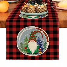 1pc Christmas Pattern Leaf Print Table Runner, Christmas Table Runner/Cloth, Suitable For Holiday, Party, Birthday, Dinner, Kitchen, Dining Room, Seasonal Home Decor - Multicolor - View 20