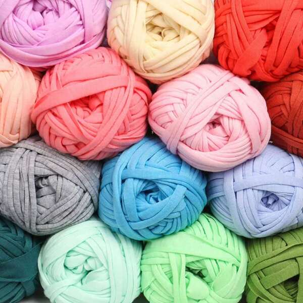 1pc T-Shirt Yarn, Woven Fabric Yarn, For Crocheting And Weaving Bags, Pillows, Dolls, Handcrafted Crochet