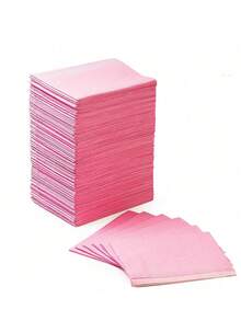 125片一次性美甲桌垫，美甲桌巾垫，三层亚克力美甲餐巾纸，美甲垫纸，防水美甲贴片纸，家用美甲沙龙专用 - 粉色 - 查看 7