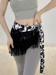 تنانير الفرفرة للنساء والمراهقات للرقص الباليه اللاتيني تنورة قلم رصاص تفصيلية احتفالية تنورة قصيرة للرقص المجنون - متعدد الألوان - مشاهدة 3