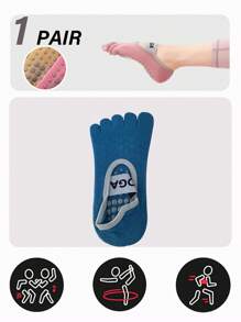 1 Pair /4 Pairs Of Women's Five-Finger Socks, Professional Anti-Slip Flat Socks, Yoga Socks, Fitness Socks, Toe Separation Socks