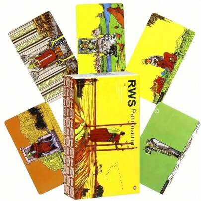 Panoramic Tarot Cards -78 Panoramic Knight Cards, High-Quality Cardstock, Brightly Colored Illustrations, Suitable For Gaming And Meditation | Party Divination Game For People Aged 14 And Above, High-Quality Paper, No Inlay Or Plating