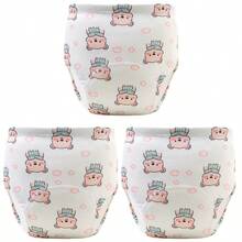 5pcs Reusable Baby Potty Training Underwear, Comfortable Breathable Thin Anti-Leak Cloth Diapers For Newborn Baby Boys Girls, Washable, Breathable Training Pants, Leakproof, Unisex, All Season Infant Clothing - Elegant Printed Patterns, Great Gift For Every Baby - Multicolor - View 43