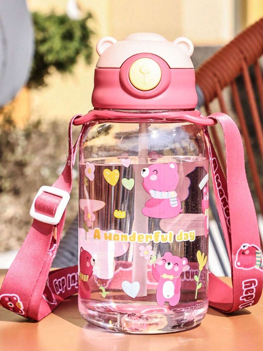 1pc650ml Dinosaur Cartoon Children's Water Cup, Portable Backpack Straw Cup For Boys And Girls Going To School, Student Return Water Cup, Suitable For Students To Use When Returning To School