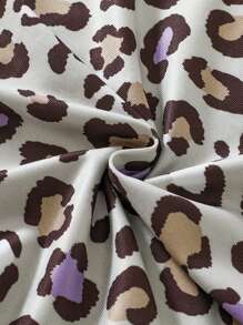 2 Peças Conjunto de Pijama Ajustado para Meninas, Regata e Shorts com Estampa de Leopardo, Roupas de Descanso Fofas, Confortáveis e Macias, Verão