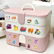pokemon 100Pcs Cool Anime Pokemon Stickers Pikachu Cartoon Decals For Kids Toy Phone Notebook Cool Graffiti Sticker Room Decor Wall Decor Wall Stickers Wall Sticker