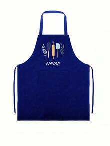1pc Personalized Custom Chef Black Apron,Family Apron,Baking Apron,Housewife Apron,Hairdresser Beauty Salon Cosmetologist Cosmetology School Barber Gift Custom,Unique,Personalized Ideal Gifts For Him Her,Boyfriend,Girlfriend,Dad,Mom,Family,Friends For Anniversaries,For Valentine's Day,For Mother's Day,For Birthdays,For Children's Day,For Father's Day,For Graduation,For Weddings,For Christmas,For Housewarming