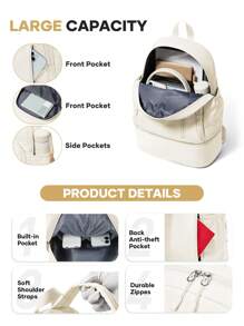 Mochila Escolar de Grande Capacidade 50 x 34 x 19 cm com Vários Bolsos para Estudantes do Ensino Médio e Universitários, Mochila para Laptop de 14-15,6 polegadas para Meninas e Meninos, Mochila de Viagem com Compartimento para Sapatos, Bolsa de Viagem Unissex com Alça Ajustável, Mochila para Transporte Aprovada para Voo, Mochila Essencial para Viagem, Trabalho, Transporte Escolar, Versões Novas e Antigas Enviadas Aleatoriamente