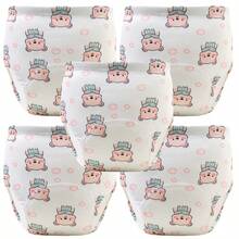 5pcs Reusable Baby Potty Training Underwear, Comfortable Breathable Thin Anti-Leak Cloth Diapers For Newborn Baby Boys Girls, Washable, Breathable Training Pants, Leakproof, Unisex, All Season Infant Clothing - Elegant Printed Patterns, Great Gift For Every Baby - Multicolor - View 17