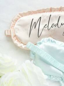 2 buah Masker Tidur Tepi Bergelombang dengan Nama Kustom dan Tas Penyimpanan, Masker Mata Tidur Lembut Satin dengan Kombinasi Huruf yang Dipersonalisasi, Suvenir Pesta Pernikahan, Set Masker Tidur Tepi Bergelombang Mirip Satin Mengkilap, Hadiah Terbaik untuk Pengiring Pengantin, Hadiah Pesta Pernikahan untuk Wanita - MultiWarna - View 6