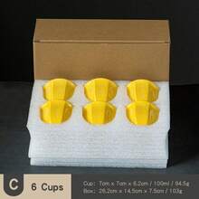 6pcs/Set Embossed Ceramic Tulip Cups (100ml) - Arabic Style Matcha And Coffee Cups, Suitable For Eid Al-Adha - Multicolor - View 14
