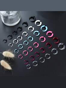 Milacolato 16G-6G Septum Pincher Tapers Rings Acrylic Stainless Steel Internally Threaded Spike Horseshoe Barbells Septum Pincher Nose Ear Cartilage Stretching Kit For Women Men - Nhiều màu - Xem 10