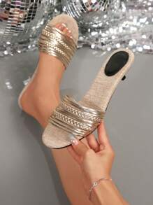Women High Heel Sandals With Thin Straps, Retro Style