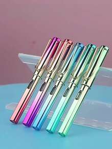 11pcs 0.5mm Pointed Calligraphy Fountain Pen Set, 1pc Pen With 10pcs Ink Refill Cartridges, Elegant Gift Set For Office, School, Birthday (Pen Only, No Box) School Supplies,Back To School